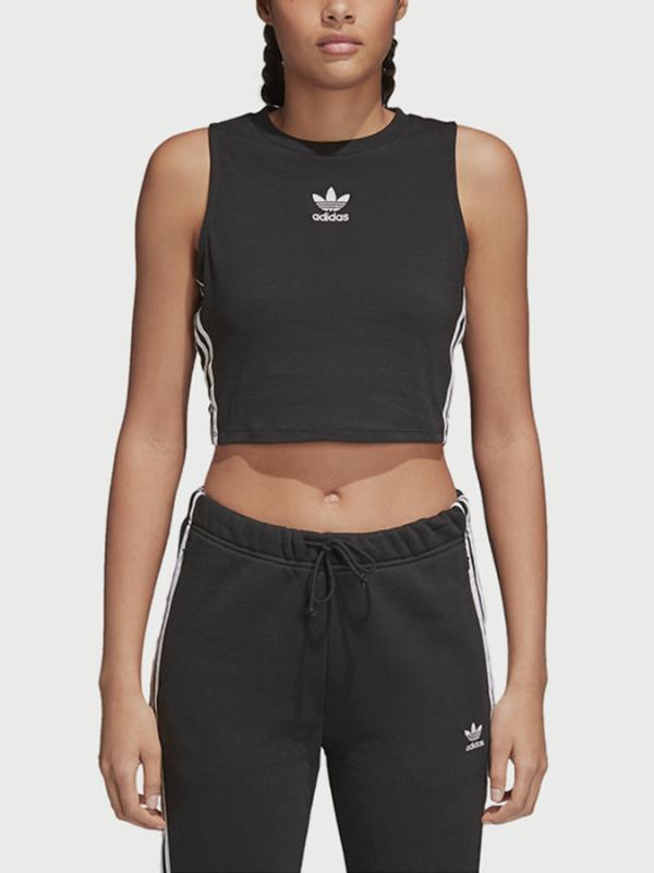 Top adidas Originals Crop Tank Černá