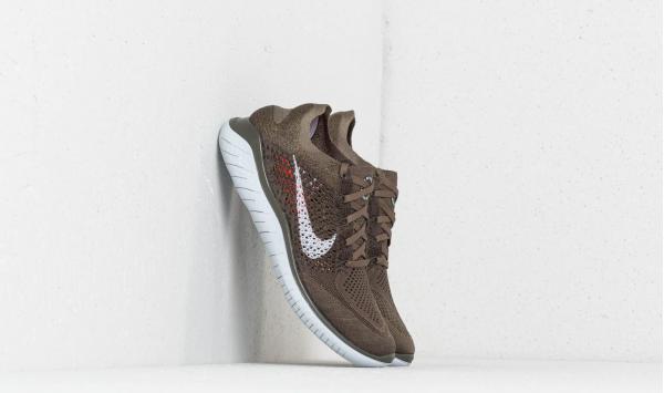 Nike Free Run Flyknit 2018 Cargo Khaki/ Pure Platinum