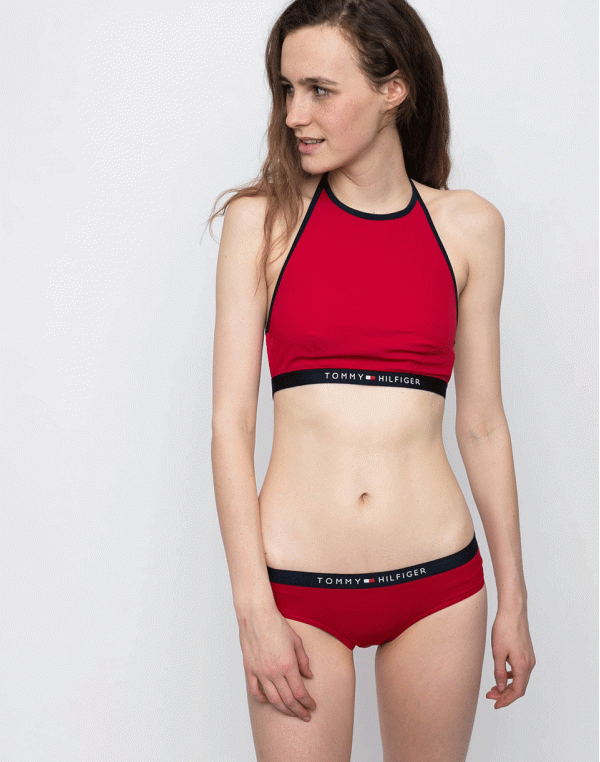 Tommy Hilfiger CROP TOP Tango Red M