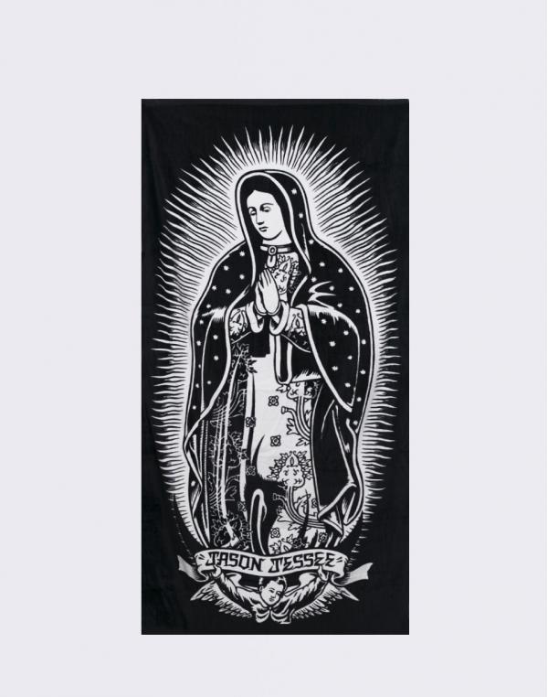 Santa Cruz Guadalupe Towel Black