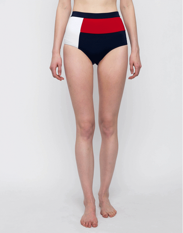 Tommy Hilfiger HIGH WAIST Navy Blazer - Tango Red S