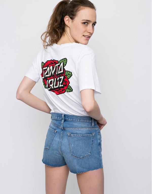 Logo tee Santa Cruz Roses Dot White