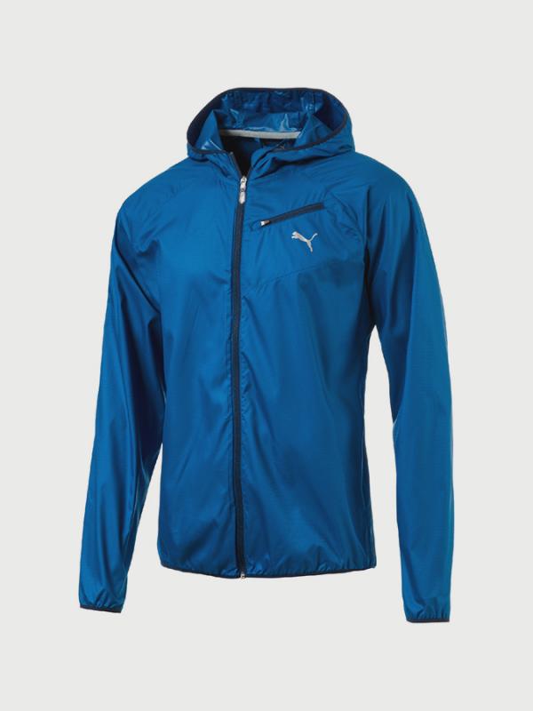 Bunda Puma Core-Run Hooded Jkt Modrá