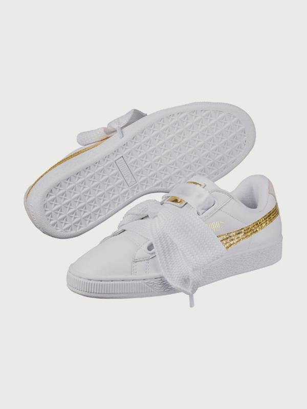 Boty Puma Basket Heart Glitter Wn s Bílá