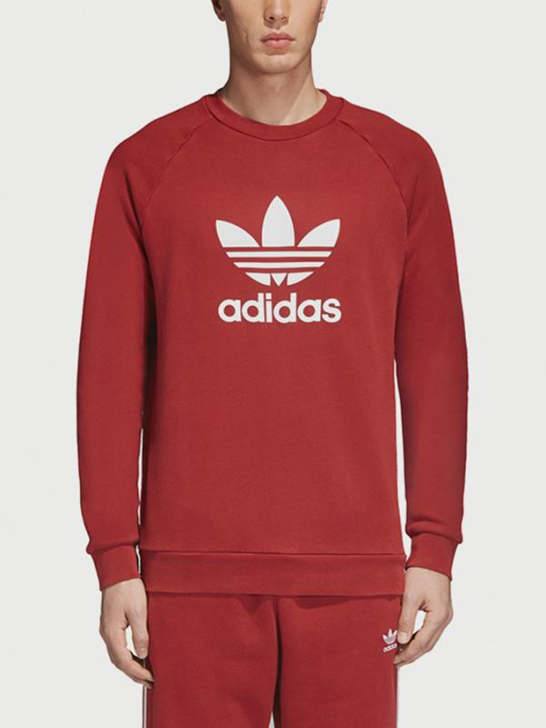 Mikina adidas Originals Trefoil Crew Červená