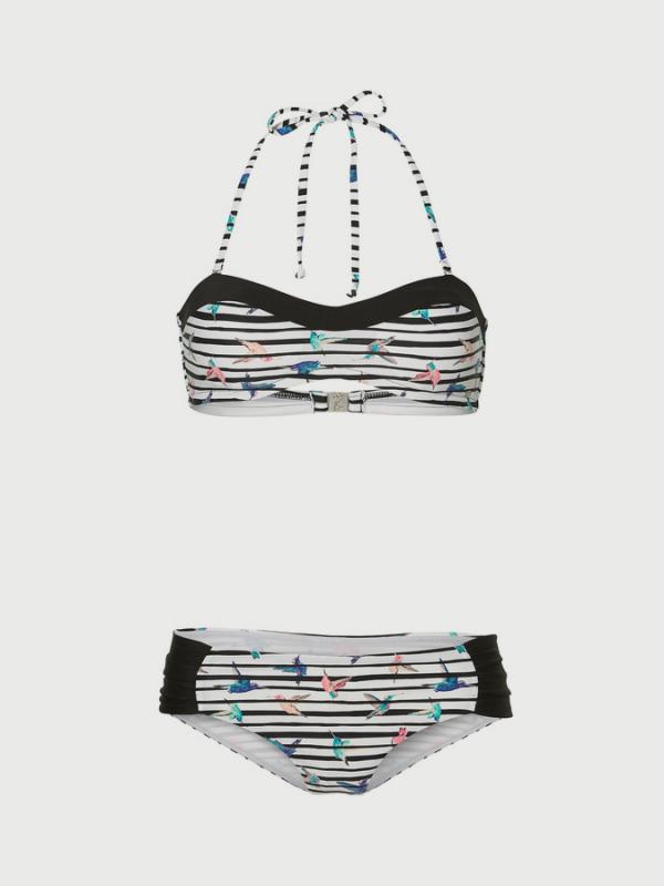 Bikiny O´Neill Pw Print Bandeau Bikini Bílá