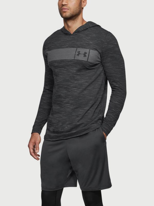 Tričko Under Armour Sportstyle Core Hoodie Černá