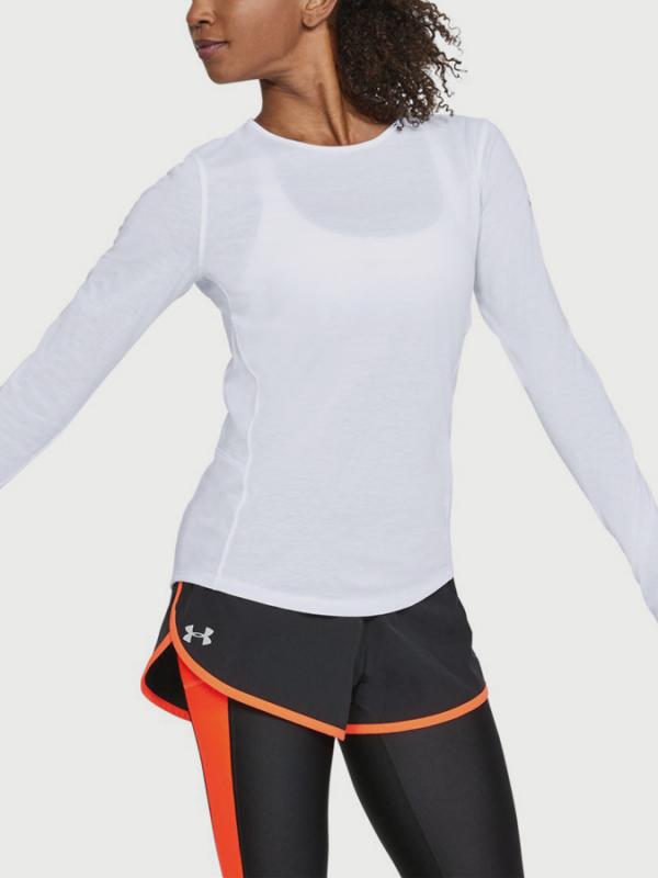 Tričko Under Armour Threadborne Swyft LS Bílá