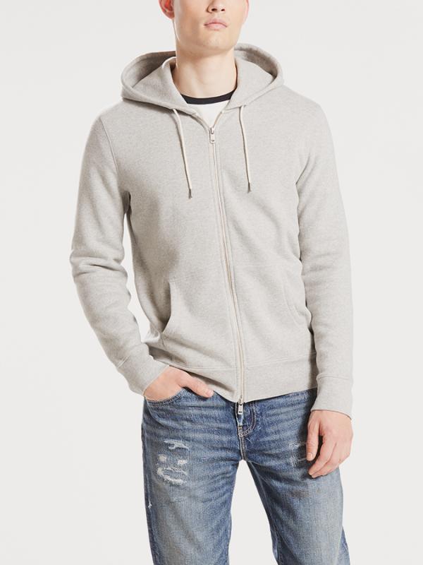 Mikina LEVI'S Original Zip Up Hoodie 2 Medium Grey He Šedá