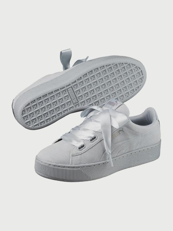 Boty Puma Vikky Platform Ribbon S Šedá