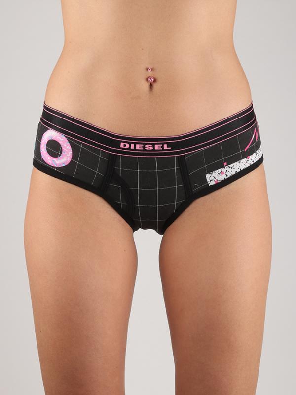 Kalhotky Diesel Ufpn - Oxy - Twopack Uw Panties 2Pack Černá