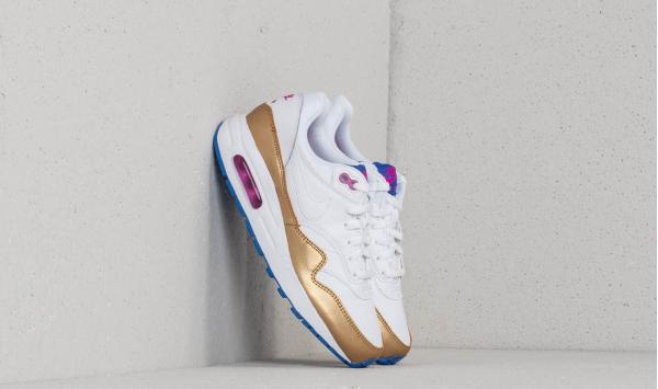 Nike Air Max 1 (GS) White/ White-Metallic Gold