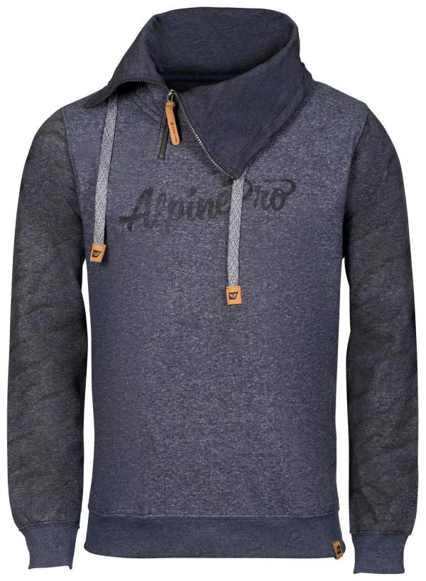 ALPINE PRO ELVAN MODRÁ / TYRKYSOVĚ MODRÁ Pánská Mikina S