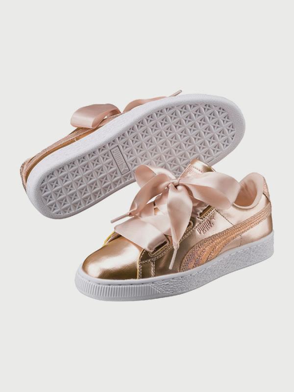 Boty Puma Basket Heart Lunar Lux Jr Zlatá