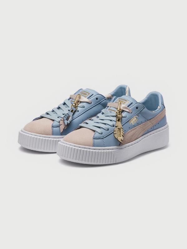 Boty Puma Basket Platform Coach Wns FM Modrá