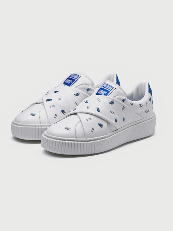 Boty Puma Platform Slip-On SM Bílá