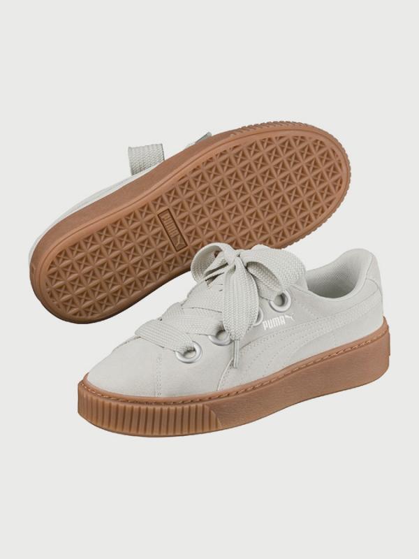 Boty Puma Platform Kiss Suede Wn s Šedá