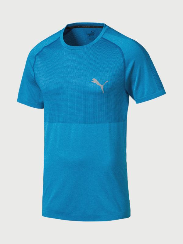 Tričko Puma evoKNIT Basic Tee Modrá