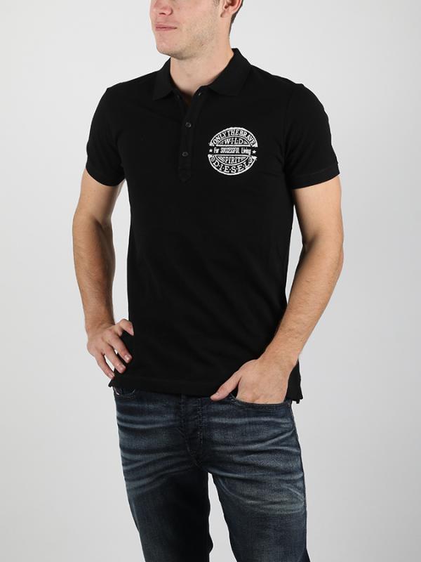 Tričko Diesel Snt-Polow Camicia Černá