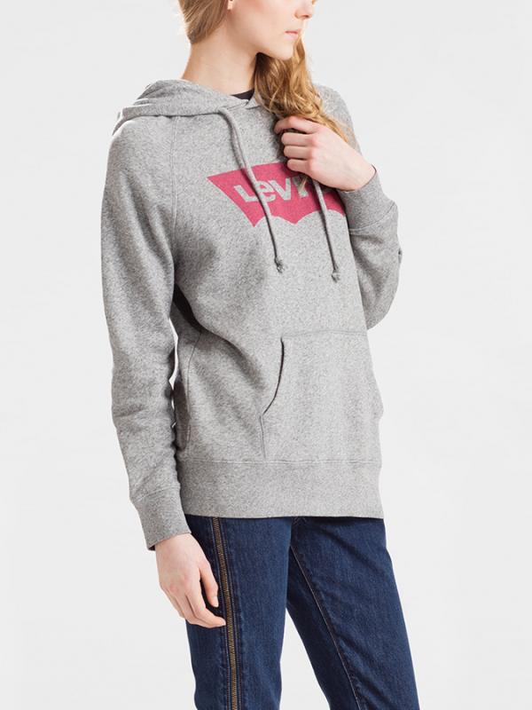 Mikina LEVI'S Graphic Sport Hoodie Sportswear Hoodie Šedá