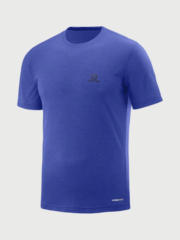 Tričko Salomon Explore Ss Tee M Modrá