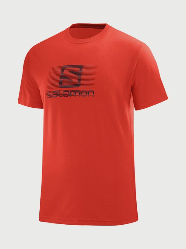 Tričko Salomon Blend Logo Ss Tee M Červená