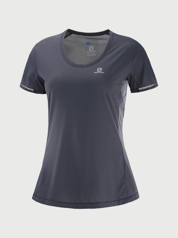 Tričko Salomon Agile Ss Tee W Fialová