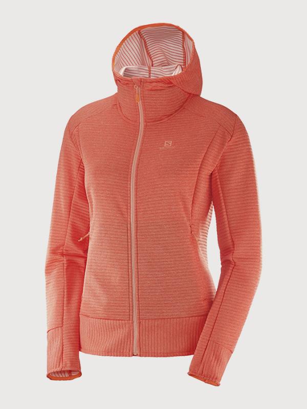 Bunda Salomon Right Nice Mid Hoodie W Oranžová