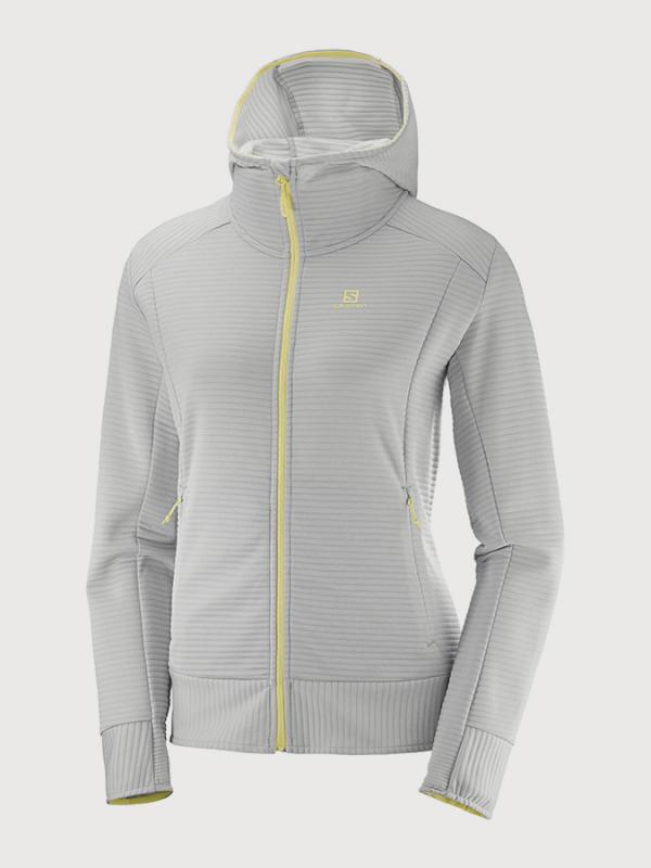 Bunda Salomon Right Nice Mid Hoodie W Šedá