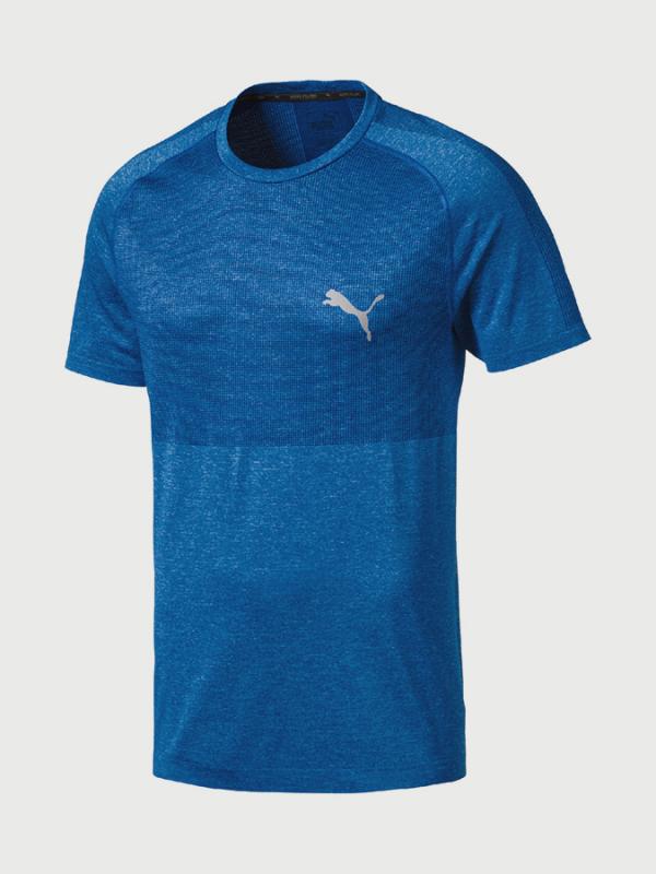 Tričko Puma evoKNIT Basic Tee Modrá