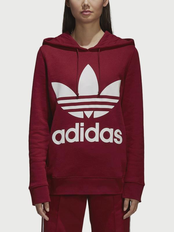 Mikina adidas Originals Trefoil Hoodie Červená