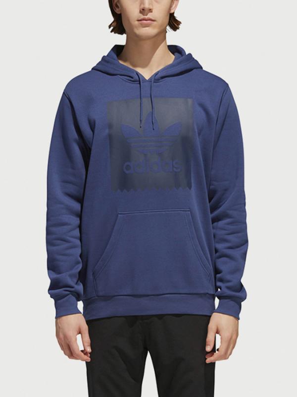 Mikina adidas Originals Solid Bb Hood Modrá