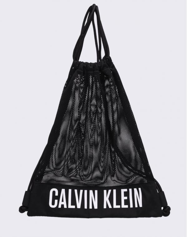 Calvin Klein Mesh Drawstring Bag Black