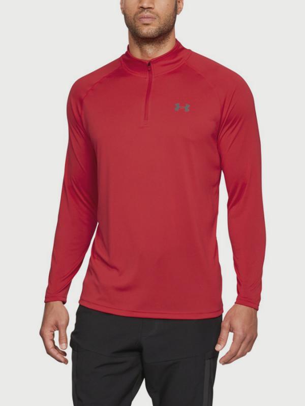Tričko Under Armour Tech 1/4 Zip Červená