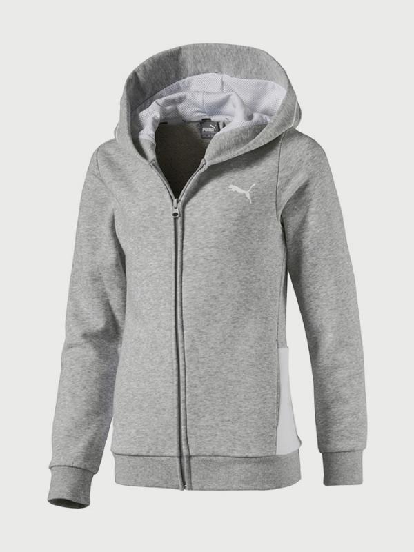 Mikina Puma Style FZ Hoody Šedá