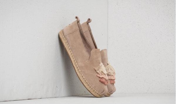 TOMS Wmn Deconstructed Alpargata Rope Oxford Tan Suede/ Tassel