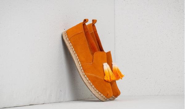 TOMS Wmn Deconstructed Alpargata Rope Saffron Suede/ Tassel