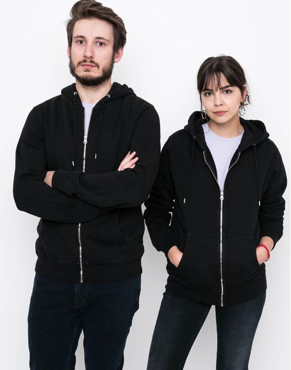 Colorful Standard Classic Organic Zip Hood Deep Black S