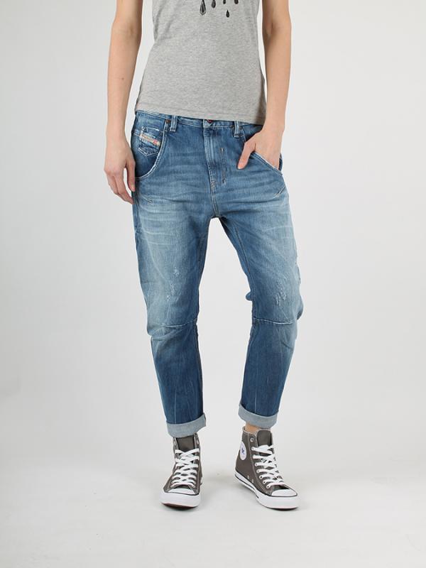 Džíny Diesel FAYZA L.32 PANTALONI Modrá
