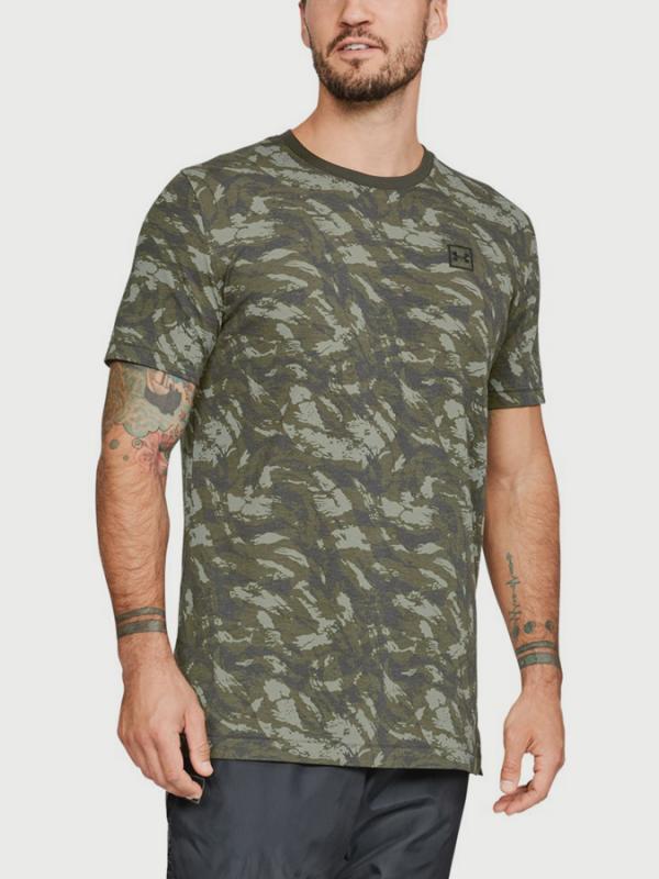 Tričko Under Armour Aop Sportstyle SS Zelená