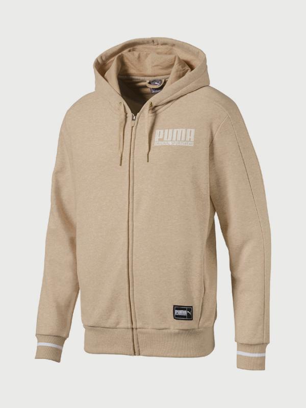 Mikina Puma STYLE Athletics FZ Hoody TR Béžová
