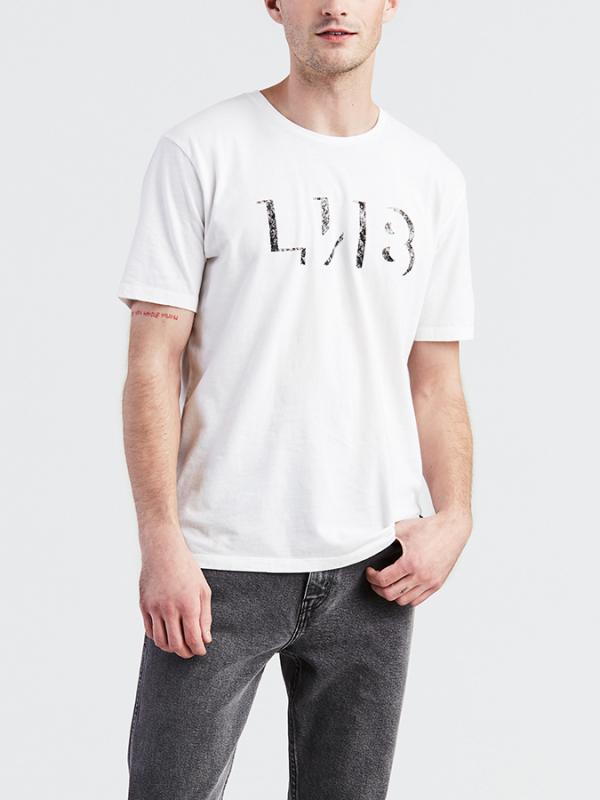 Tričko LEVI'S L8 Unisex Tee Chalky Ln8 Black/ Bright Bílá