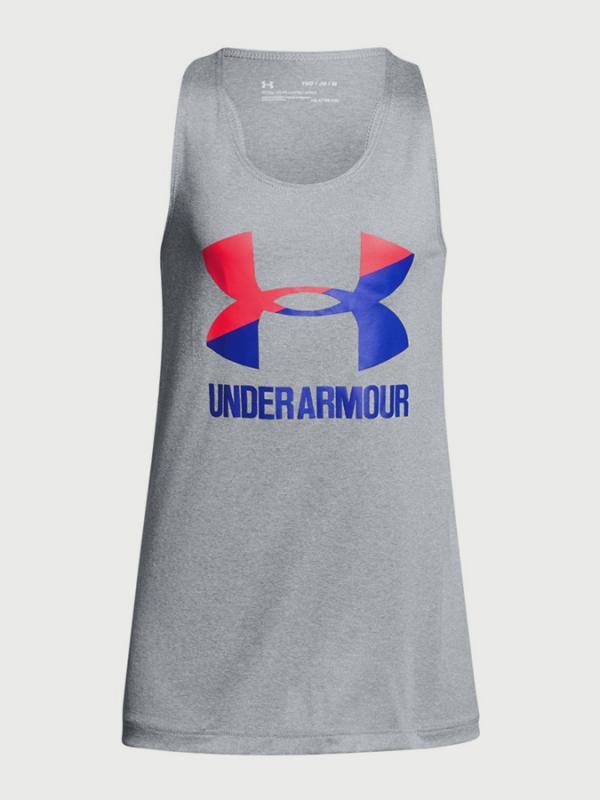 Tílko Under Armour Big Logo Slash Tank Šedá