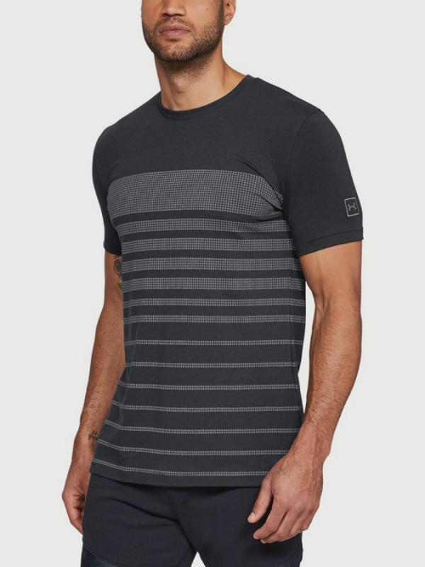 Tričko Under Armour Sportstyle Stripe Tee Černá