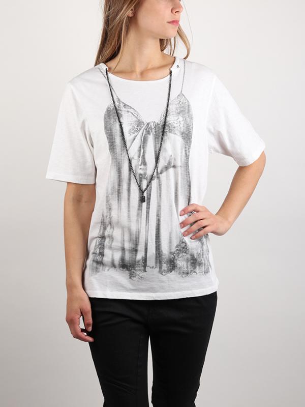 Tričko Replay W3946B T-Shirt Bílá