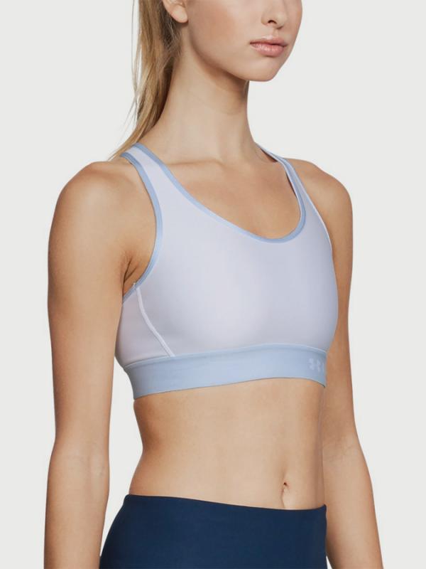 Kompresní podprsenka Under Armour Mid Keyhole Bílá