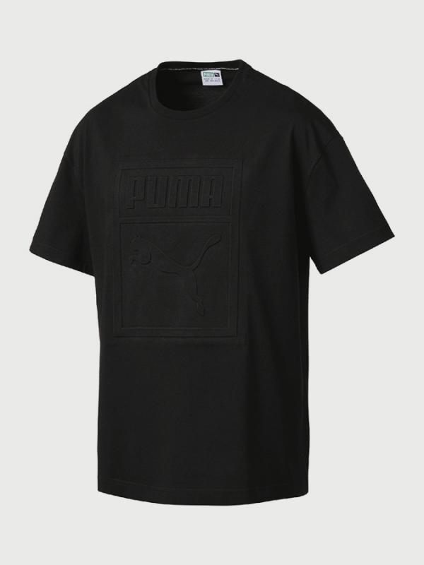 Tričko Puma Archive Embossed Print Tee Černá