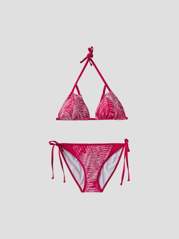 Plavky Puma Graphic Triangle rose red Červená