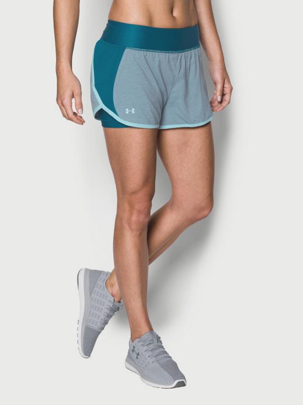 Kraťasy Under Armour Launch Tulip 2-In-1 Short Modrá