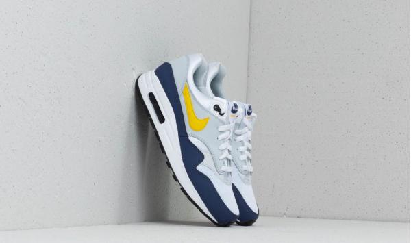 Nike Air Max 1 (GS) White/ Tour Yellow-Blue Recall